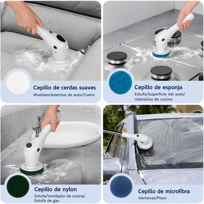 Cepillo Eléctrico Giratorio PRO + 9 REGALOS GRATIS – Limpieza Profunda Sin Esfuerzo.
